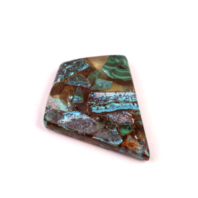 Kabošon Rekonstruovaný Malachit  č.4919 (36x29x6mm)