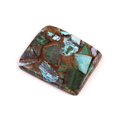 Kabošon Rekonstruovaný Malachit  č.4920 (30x25x4mm)