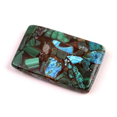 Kabošon Rekonstruovaný Malachit  č.4923 (37x25x6mm)