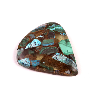 Kabošon Rekonstruovaný Malachit  č.4925 (36x32x6mm)