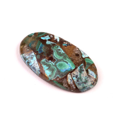 Kabošon Rekonstruovaný Malachit  č.4926 (39x21x6mm)