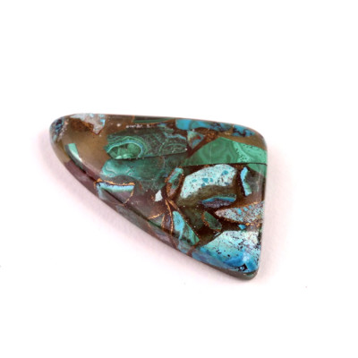 Kabošon Rekonstruovaný Malachit  č.4934 (36x20x6mm)