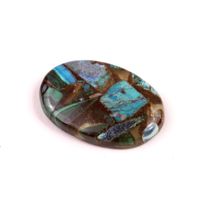 Kabošon Rekonstruovaný Malachit  č.4936 (31x21x5mm)