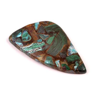 Kabošon Rekonstruovaný Malachit  č.4938 (51x27x5mm)