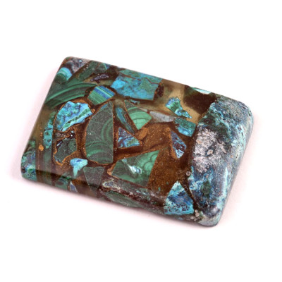 Kabošon Rekonstruovaný Malachit  č.4940 (42x29x6mm)