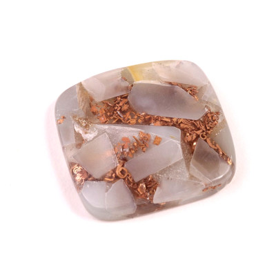 Kabošon Rekonstruovaný Moonstone  č.4949 (33x33x6mm)