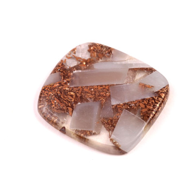 Kabošon Rekonstruovaný Moonstone  č.4950 (34x31x5mm)