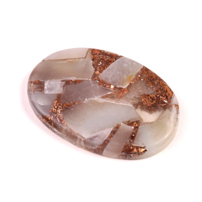 Kabošon Rekonstruovaný Moonstone  č.4951 (44x30x6mm)