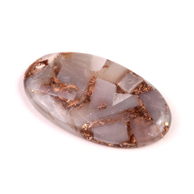 Kabošon Rekonstruovaný Moonstone  č.4958 (43x24x6mm)