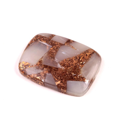 Kabošon Rekonstruovaný Moonstone  č.4961 (34x25x6mm)