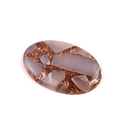 Kabošon Rekonstruovaný Moonstone  č.4962 (35x24x4mm)