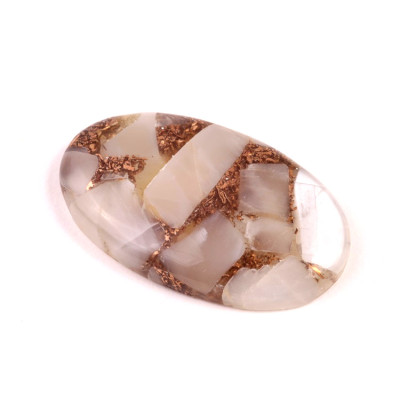 Kabošon Rekonstruovaný Moonstone  č.4963 (41x24x7mm)