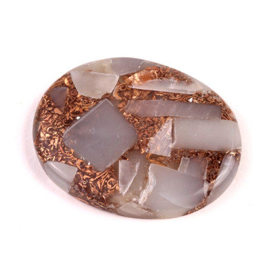 Kabošon Rekonstruovaný Moonstone  č.4964 (41x33x6mm)