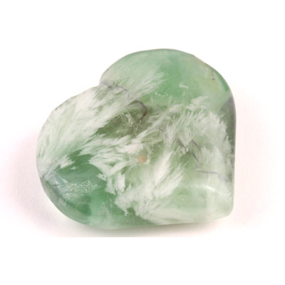 Vločkový Fluorit srdíčko č. 70 - 66g