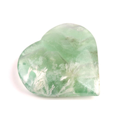 Vločkový Fluorit srdíčko č. 72 - 114g
