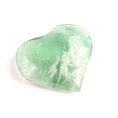 Vločkový Fluorit srdíčko č. 73 - 104g