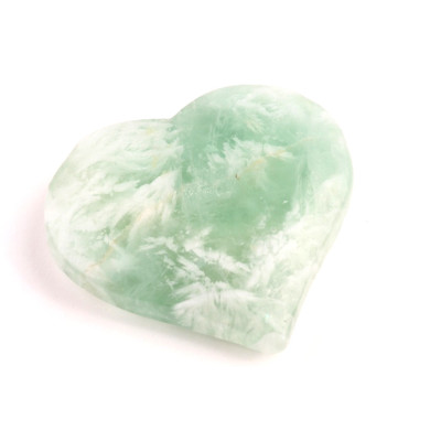 Vločkový Fluorit srdíčko č. 74 - 123g