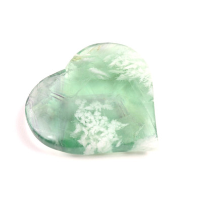 Vločkový Fluorit srdíčko č. 75 - 110g