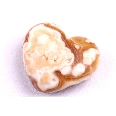 Amber Calcit srdíčko č. 88 - 91g