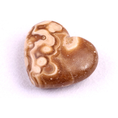 Amber Calcit srdíčko č. 90 - 89g