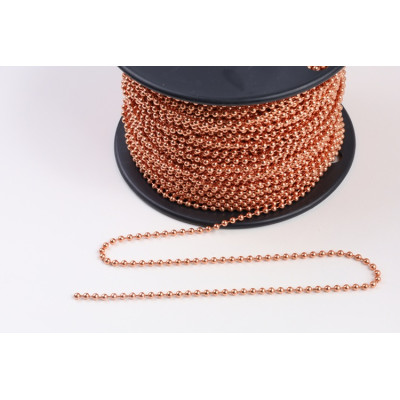 Kuličkový řetízek čístá měď 2,4mm (1m)