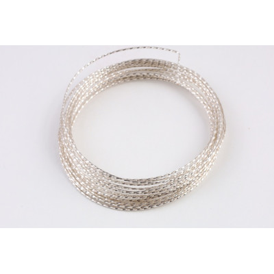 Kroucený drát z čisté mědi 0,7mm stříbrný