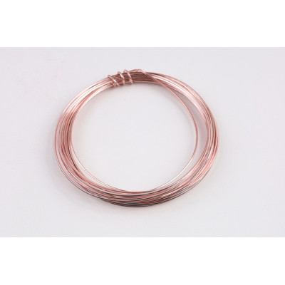 Hranatý drát z čisté mědi 0,7mm rose gold