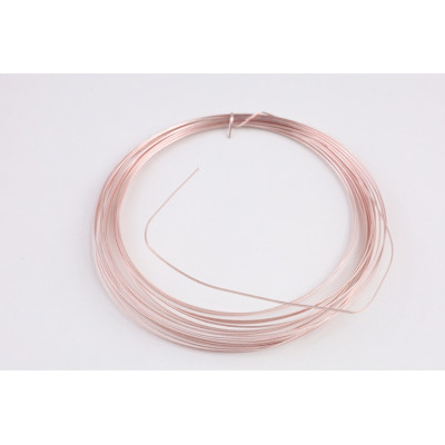 Půlkulatý měděný drát 0,72mm rose gold č.20