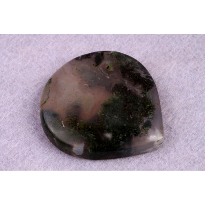 Kabošon Moss Agate č.5242 (36x33x6mm)