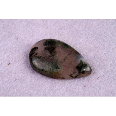 Kabošon Moss Agate č.5250 (29x18x6mm)