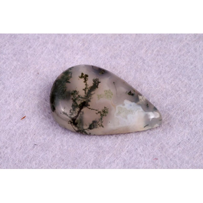 Kabošon Moss Agate č.5251 (30x19x6mm)
