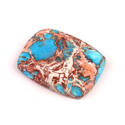 Kabošon Syntetický Tyrkys č.5280 (39x29x7mm)