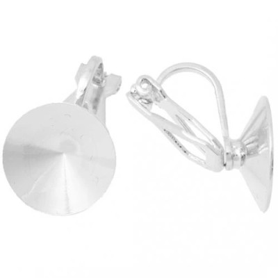 Náušnice klipsa Rivoli 8mm Rhodium  (8089)