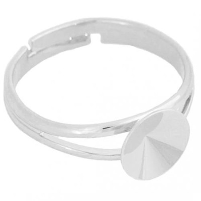 Prsten na Rivoli 10mm Rhodium (8098)