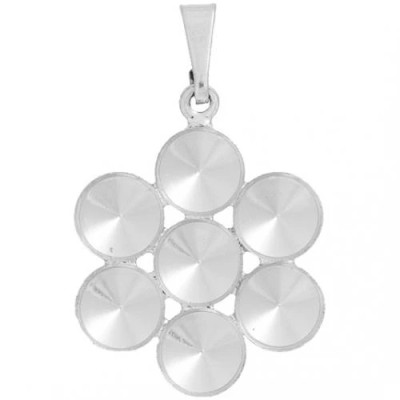 Přívěsek kytka Rivoli 7x6mm Rhodium (8594)