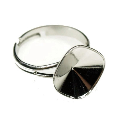 Prsten Square 12mm Rhodium (9463)