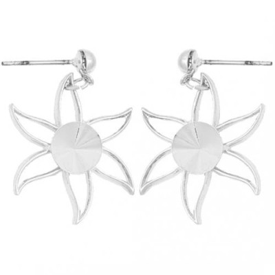 Náušnice bimbací LILIE Rivoli 8mm Rhodium (10347)