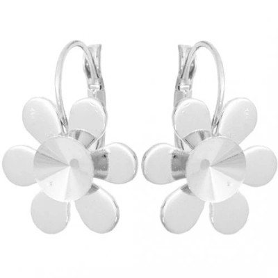 Náušnice FLOWER/Rivoli Rhodium (10569)