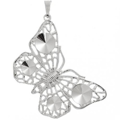 Přívěsek FILIGRÁN MOTÝL Rivoli 2x8mm/2x6mm Rhodium (10694)