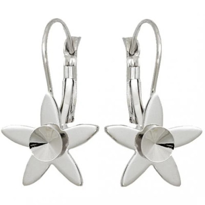 Náušnice STAR Rivoli 6mm Rhodium (11068)