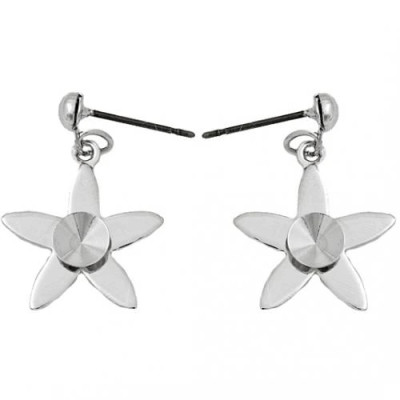 Náušnice bimbací STAR Rivoli 6mm Rhodium (11070)