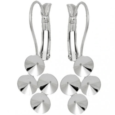 Náušnice Rivoli 4x6mm Rhodium (11083)