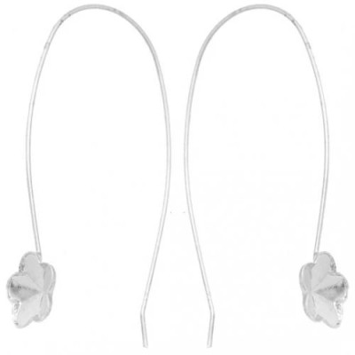 Náušnice BIG Flower 10mm Rhodium (11087)