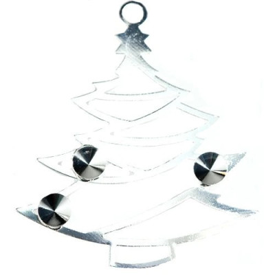 Vánoční ozdoba STROMEČEK Rivoli 3x6mm Ag+Clear (11348)