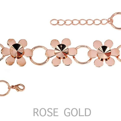 Náramek kytička LUX Rivoli Rose Gold (11480)