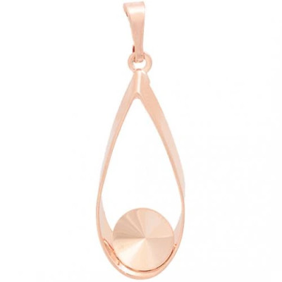 Přívěsek kapka Rivoli 8mm Rose Gold (11485)