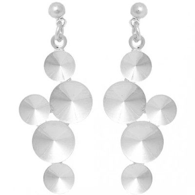 Náušnice VÍNO Rivoli 8+6mm Rhodium (12702)