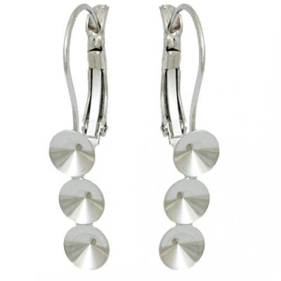 Náušnice Rivoli 3x6mm Rhodium (12904)