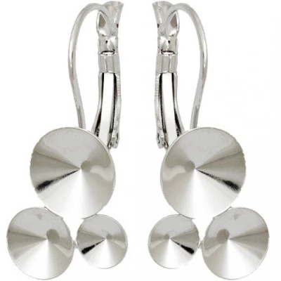 Náušnice Rivoli 6/8/10mm Rhodium (12906)