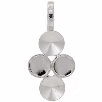 Přívěsek závěs HEART Rivoli 2x6mm+ROSE 2xss20 Rhodium...